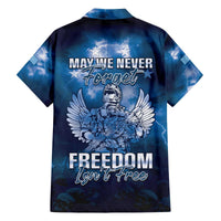 Federated States of Micronesia Veterans Day Family Matching Off Shoulder Short Dress and Hawaiian Shirt May We Never Forget Freedom Isn't Free LT05 - Polynesian Pride