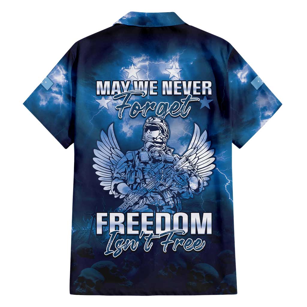 Federated States of Micronesia Veterans Day Family Matching Summer Maxi Dress and Hawaiian Shirt May We Never Forget Freedom Isn't Free LT05 - Polynesian Pride