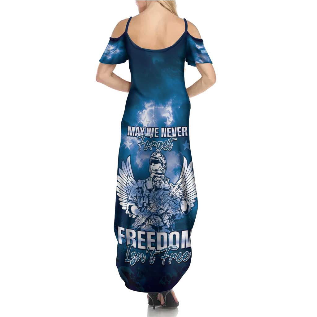 Federated States of Micronesia Veterans Day Family Matching Summer Maxi Dress and Hawaiian Shirt May We Never Forget Freedom Isn't Free LT05 - Polynesian Pride