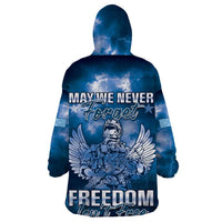 Federated States of Micronesia Veterans Day Wearable Blanket Hoodie May We Never Forget Freedom Isn't Free LT05 - Polynesian Pride