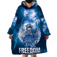 Federated States of Micronesia Veterans Day Wearable Blanket Hoodie May We Never Forget Freedom Isn't Free LT05 - Polynesian Pride