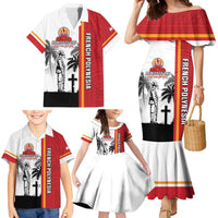 French Polynesia Armistice Day Family Matching Mermaid Dress and Hawaiian Shirt Lest We Forget Flag Style LT05 - Polynesian Pride