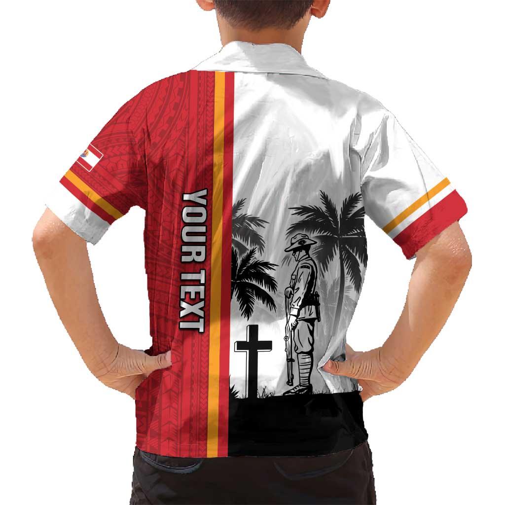 French Polynesia Armistice Day Family Matching Off Shoulder Maxi Dress and Hawaiian Shirt Lest We Forget Flag Style LT05 - Polynesian Pride
