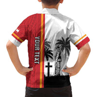 French Polynesia Armistice Day Family Matching Off Shoulder Maxi Dress and Hawaiian Shirt Lest We Forget Flag Style LT05 - Polynesian Pride