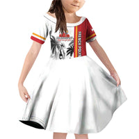 French Polynesia Armistice Day Family Matching Off Shoulder Short Dress and Hawaiian Shirt Lest We Forget Flag Style LT05 Daughter's Dress Red - Polynesian Pride