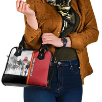 French Polynesia Armistice Day Shoulder Handbag Lest We Forget Flag Style