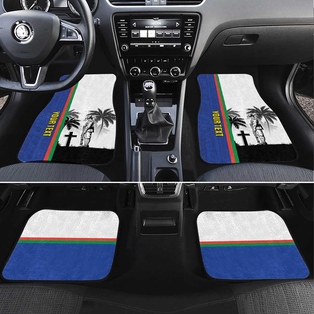 New Caledonia Armistice Day Car Mats Lest We Forget Flag Style LT05 Set 4pcs Navy - Polynesian Pride