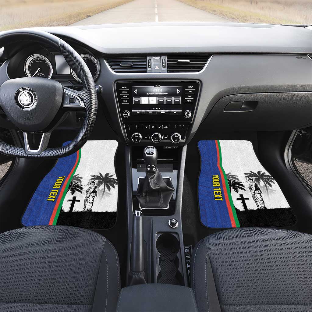 New Caledonia Armistice Day Car Mats Lest We Forget Flag Style LT05 Set 2pcs - Front Navy - Polynesian Pride
