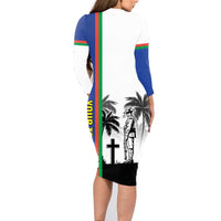 New Caledonia Armistice Day Family Matching Long Sleeve Bodycon Dress and Hawaiian Shirt Lest We Forget Flag Style LT05 - Polynesian Pride