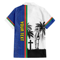 New Caledonia Armistice Day Family Matching Off The Shoulder Long Sleeve Dress and Hawaiian Shirt Lest We Forget Flag Style LT05 - Polynesian Pride