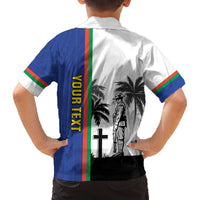 New Caledonia Armistice Day Family Matching Off Shoulder Short Dress and Hawaiian Shirt Lest We Forget Flag Style LT05 - Polynesian Pride
