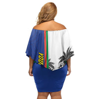 New Caledonia Armistice Day Family Matching Off Shoulder Short Dress and Hawaiian Shirt Lest We Forget Flag Style LT05 - Polynesian Pride