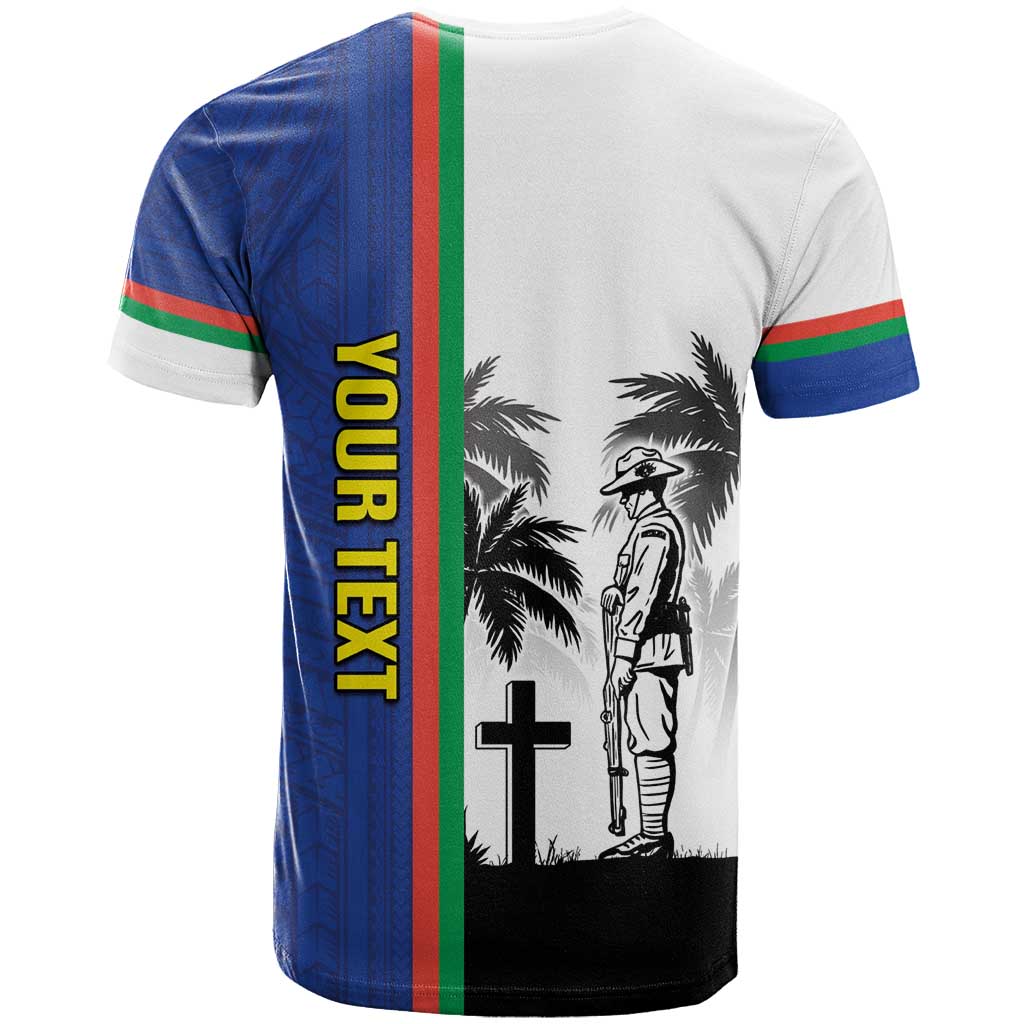 New Caledonia Armistice Day T Shirt Lest We Forget Flag Style LT05 - Polynesian Pride