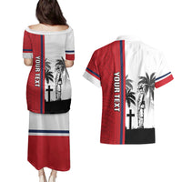Wallis and Futuna Armistice Day Couples Matching Puletasi and Hawaiian Shirt Lest We Forget Flag Style LT05 - Polynesian Pride
