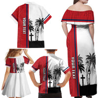 Wallis and Futuna Armistice Day Family Matching Off Shoulder Maxi Dress and Hawaiian Shirt Lest We Forget Flag Style LT05 - Polynesian Pride