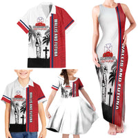 Wallis and Futuna Armistice Day Family Matching Tank Maxi Dress and Hawaiian Shirt Lest We Forget Flag Style LT05 - Polynesian Pride