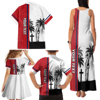 Wallis and Futuna Armistice Day Family Matching Tank Maxi Dress and Hawaiian Shirt Lest We Forget Flag Style LT05 - Polynesian Pride