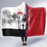 Wallis and Futuna Armistice Day Hooded Blanket Lest We Forget Flag Style LT05 One Size White - Polynesian Pride