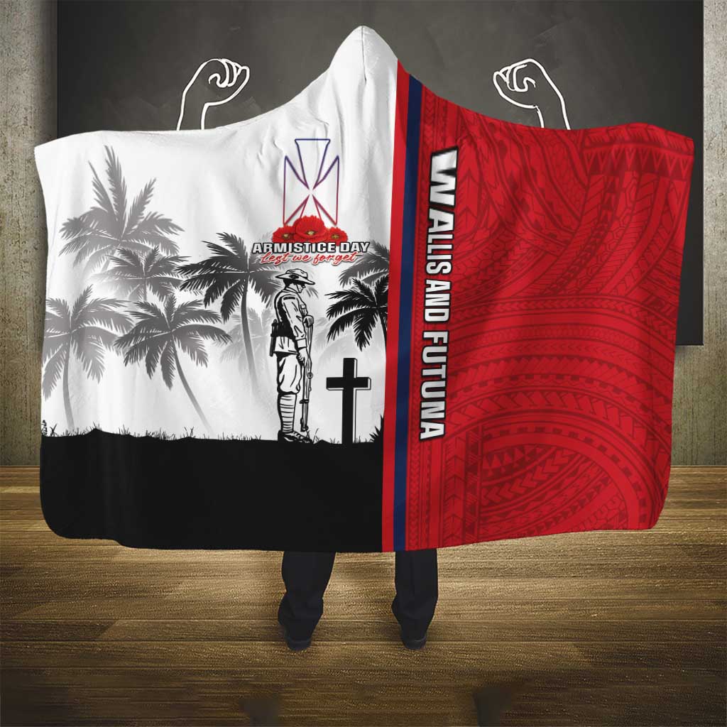 Wallis and Futuna Armistice Day Hooded Blanket Lest We Forget Flag Style LT05 - Polynesian Pride