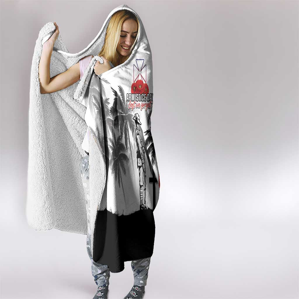 Wallis and Futuna Armistice Day Hooded Blanket Lest We Forget Flag Style LT05 - Polynesian Pride