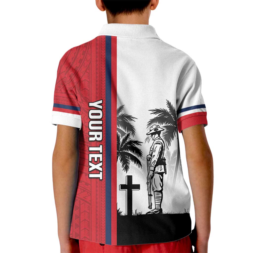 Wallis and Futuna Armistice Day Kid Polo Shirt Lest We Forget Flag Style LT05 - Polynesian Pride