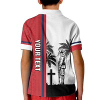 Wallis and Futuna Armistice Day Kid Polo Shirt Lest We Forget Flag Style LT05 - Polynesian Pride
