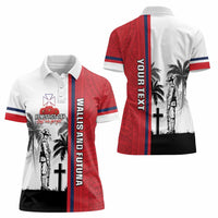 Wallis and Futuna Armistice Day Women Polo Shirt Lest We Forget Flag Style