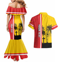 Marquesas Islands Armistice Day Couples Matching Mermaid Dress and Hawaiian Shirt Lest We Forget Flag Style LT05 - Polynesian Pride