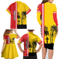 Marquesas Islands Armistice Day Family Matching Long Sleeve Bodycon Dress and Hawaiian Shirt Lest We Forget Flag Style LT05 - Polynesian Pride