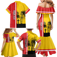 Marquesas Islands Armistice Day Family Matching Mermaid Dress and Hawaiian Shirt Lest We Forget Flag Style LT05 - Polynesian Pride
