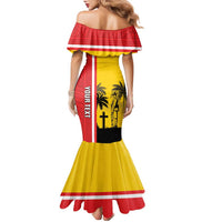 Marquesas Islands Armistice Day Family Matching Mermaid Dress and Hawaiian Shirt Lest We Forget Flag Style LT05 - Polynesian Pride