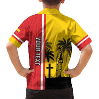 Marquesas Islands Armistice Day Family Matching Off Shoulder Maxi Dress and Hawaiian Shirt Lest We Forget Flag Style LT05 - Polynesian Pride