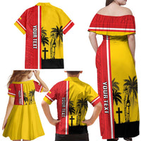 Marquesas Islands Armistice Day Family Matching Off Shoulder Maxi Dress and Hawaiian Shirt Lest We Forget Flag Style LT05 - Polynesian Pride