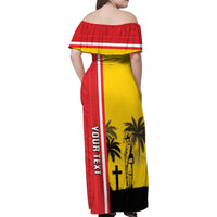 Marquesas Islands Armistice Day Family Matching Off Shoulder Maxi Dress and Hawaiian Shirt Lest We Forget Flag Style LT05 - Polynesian Pride