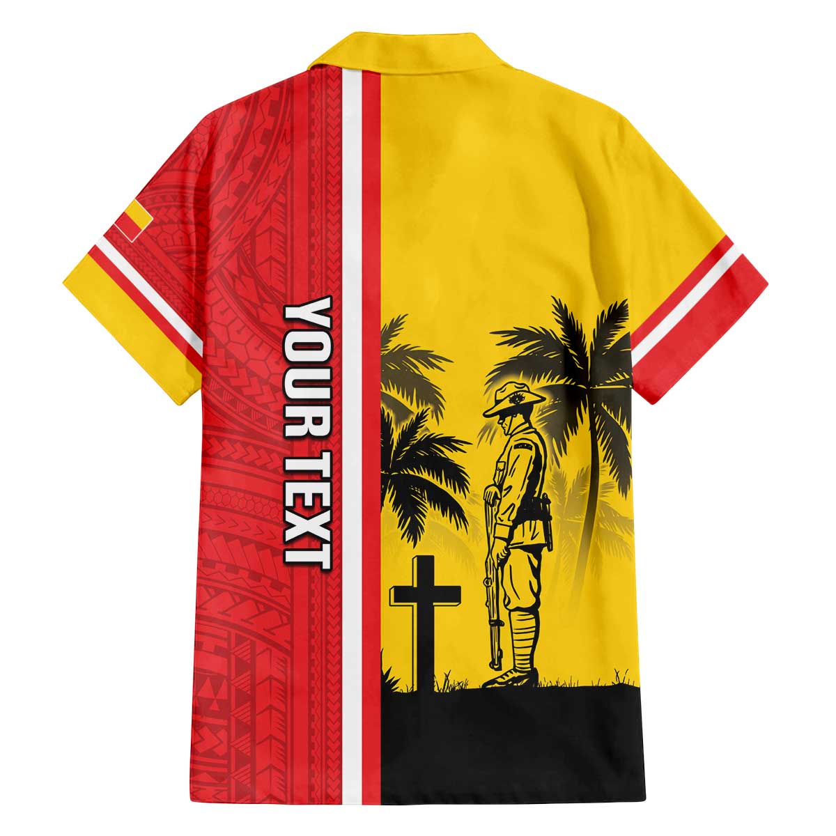 Marquesas Islands Armistice Day Family Matching Off Shoulder Short Dress and Hawaiian Shirt Lest We Forget Flag Style LT05 - Polynesian Pride