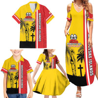 Marquesas Islands Armistice Day Family Matching Summer Maxi Dress and Hawaiian Shirt Lest We Forget Flag Style LT05 - Polynesian Pride