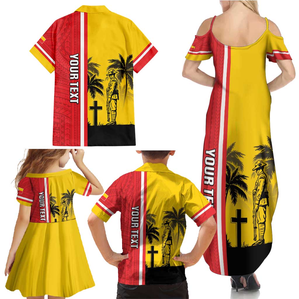 Marquesas Islands Armistice Day Family Matching Summer Maxi Dress and Hawaiian Shirt Lest We Forget Flag Style LT05 - Polynesian Pride