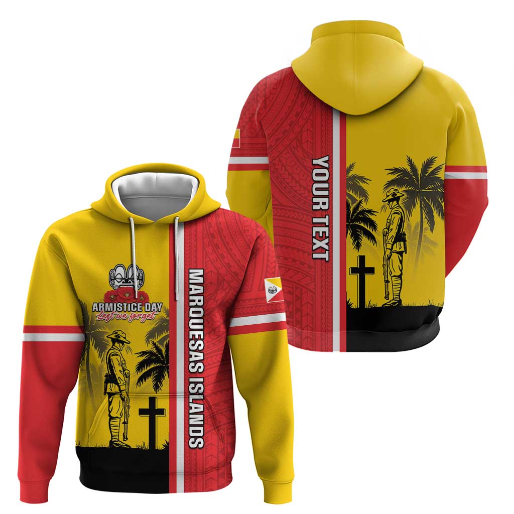 Marquesas Islands Armistice Day Hoodie Lest We Forget Flag Style LT05 - Polynesian Pride