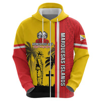 Marquesas Islands Armistice Day Hoodie Lest We Forget Flag Style LT05 - Polynesian Pride