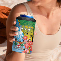 Personalised Malampa Fiji Day 4 in 1 Can Cooler Tumbler Tribal Pattern With Tropical Flowers LT05 - Polynesian Pride
