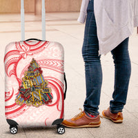 Happy Boxing Day Luggage Cover Polynesian Gift Boxes Christmas Tree LT05 Red - Polynesian Pride