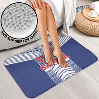 Rugby Toa Samoa Bathroom Set Samoan Tatau Blue Version LT05 - Polynesian Pride