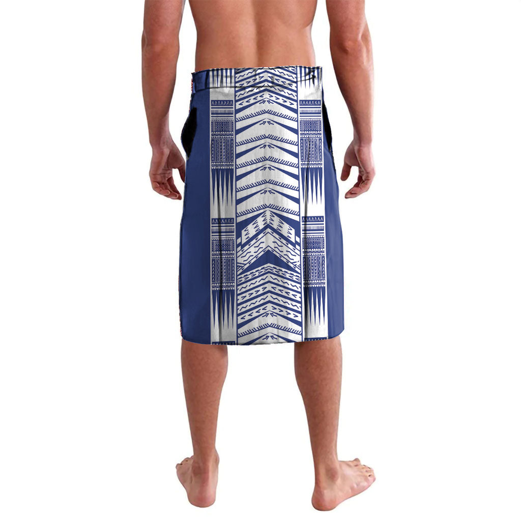 Custom Rugby Toa Samoa Lavalava Samoan Tatau Blue Version LT05 - Polynesian Pride
