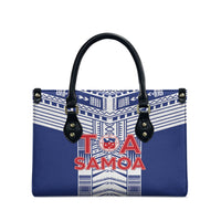 Rugby Toa Samoa Leather Bag Samoan Tatau Blue Version LT05 - Polynesian Pride