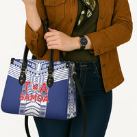 Rugby Toa Samoa Leather Bag Samoan Tatau Blue Version LT05 - Polynesian Pride