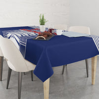 Rugby Toa Samoa Tablecloth Samoan Tatau Blue Version LT05 - Polynesian Pride