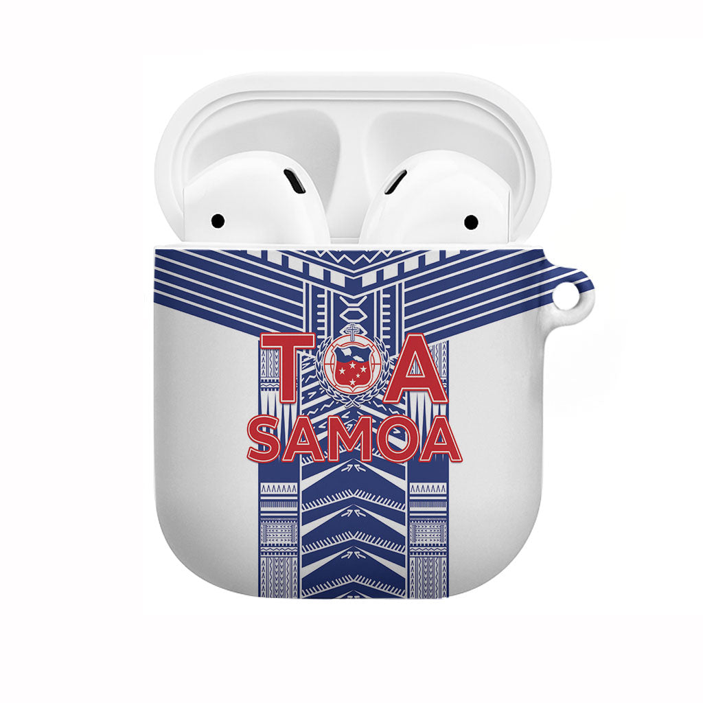 Rugby Toa Samoa AirPods Case Samoan Tatau White Version LT05 White - Polynesian Pride