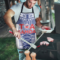 Rugby Toa Samoa Apron Samoan Tatau White Version LT05 - Polynesian Pride