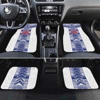 Custom Rugby Toa Samoa Car Mats Samoan Tatau White Version LT05 Set 4pcs White - Polynesian Pride