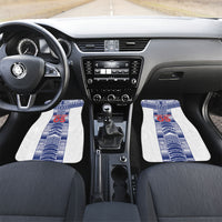Custom Rugby Toa Samoa Car Mats Samoan Tatau White Version LT05 Set 2pcs - Front White - Polynesian Pride